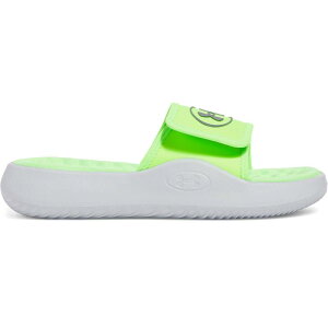 yz A_[A[}[ fB[X T_ V[Y Under Armour Ignite Pro 8 Kids' Slide Sandals Green Reflective
