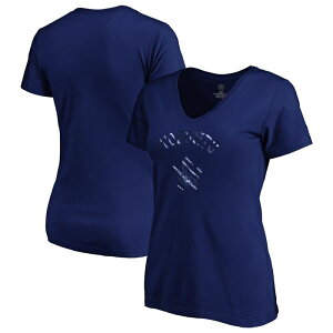 yz t@ieBNX fB[X TVc gbvX Women'sFanatics Navy Toronto Maple Leafs Total Shine V-Neck T-Shirt Mpl Navy