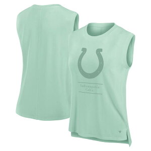 yz t@ieBNX fB[X TVc gbvX Women's Fanatics Mint Indianapolis Colts Studio Embrace Tank Top Clt Multi