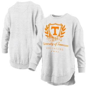 �v���X�{�b�N�X ���f�B�[�X �g�b�v�X T�V���c �X�E�F�b�g Women's Pressbox Heather Gray Tennessee Volunteers Fielday Melange Poncho Pullover Sweatshirten Grey �O���[
