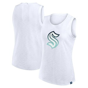 �t�@�i�e�B�N�X ���f�B�[�X �g�b�v�X T�V���c Women'sFanatics White Seattle Kraken Slub Tank Top Krk White �z���C�g
