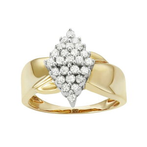 �A���u�����f�b�h ���f�B�[�X �A�N�Z�T���[ �����O Unbranded Sterling Silver 1/2 Carat.W. Diamond Marquise Promise Ring 14k Gold Plate �S�[���h