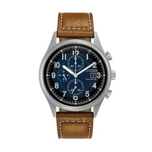 V`Y Y ANZT[ rv U[ Citizen Eco-Drive Men's Chandler Leather Watch - CA0621-05L Brown uE