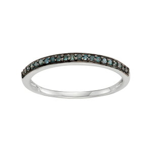 �A���u�����f�b�h ���f�B�[�X �A�N�Z�T���[ �����O Unbranded 14k White Gold 1/10 Carat.W. Blue Diamond Stack Ring 14k Whgold �z���C�g