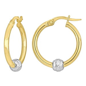 Xe O[X fB[X ANZT[ sAXECO Stella Grace Two Tone 14k Gold & White Gold Ball Hoop Earrings 14k Two Tone zCg