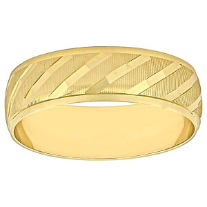 �X�e�� �O���[�X �����Y �A�N�Z�T���[ �����O Stella Grace 10k Gold Men's 6 mm Textured Striped Wedding Band 10k Gold �S�[���h
