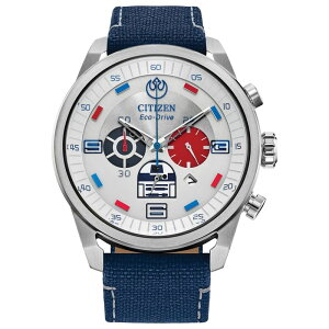 �V�`�Y�� �����Y �A�N�Z�T���[ �r���v Citizen Men'star Wars R2-D2 Chronograph Blue Cordura Strap Watch Blue �u���[