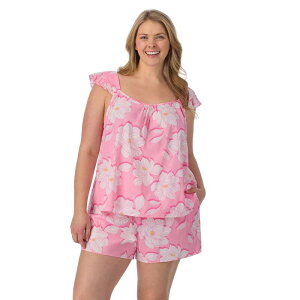 �h���C�p�[�W�F�[���X ���f�B�[�X �A���_�[�E�F�A �i�C�g�E�F�A �v���X�T�C�Y Plusize Draper James 2-Piece Woven Pajama Tank Top & Pajama Boxerset Pink Magnolia Shadows �s���N