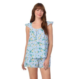 �h���C�p�[�W�F�[���X ���f�B�[�X �A���_�[�E�F�A �i�C�g�E�F�A Women's Draper James 2-Piece Woven Pajama Tank Top & Pajama Boxerset Blue Ginghamagnolia �u���[