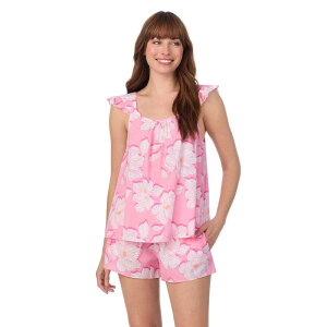 �h���C�p�[�W�F�[���X ���f�B�[�X �A���_�[�E�F�A �i�C�g�E�F�A Women's Draper James 2-Piece Woven Pajama Tank Top & Pajama Boxerset Pink Magnolia Shadows �s���N