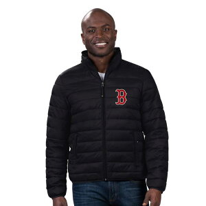 yz J[ oNX Y WPbgEu] AE^[ Men's G-III Sports by Carl Banks Black Boston Red Sox Packable Neck Pillow Full-Zip Puffer Jacket Rsx Black