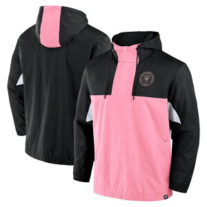 �t�@�i�e�B�N�X �����Y �g�b�v�X T�V���c �p�[�J�[ �W���P�b�g Men's Fanatics Black Inter Miami CFree Kick Woven Quarter-Zip Hoodie Jacket Mls Black �u���b�N