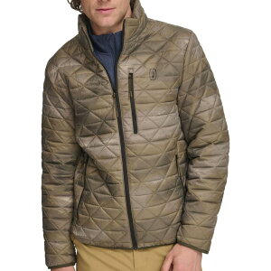 yz W[GC`oX Y WPbgEu] AE^[ Men's G.H. Bass & Co. Packable Quilted Jacket Olive Combo