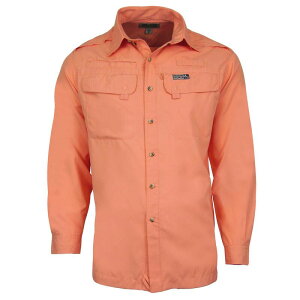 �t�b�N�A���h�^�b�N�� �����Y �g�b�v�X T�V���c Hook & Tackle Men'seacliff 2.0 Long Sleeve UVented Fishing Shirt Coral �R�[����
