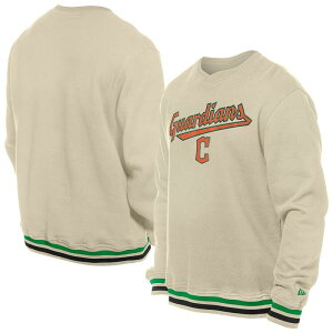 �j���[�G�� �����Y �g�b�v�X T�V���c �X�E�F�b�g Men's New Era Cream Cleveland Guardianst. Patrick's Day Twill Pullover Sweatshirt Grd Beige �x�[�W��