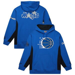 �~�b�`�F��&�l�X �����Y �g�b�v�X T�V���c �t���[�X �p�[�J�[ Men's Mitchell & Ness Blue Orlando Magic Hardwood Classics Team Origins Fleece Pullover Hoodie Mag Blue �u���[