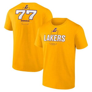 �t�@�i�e�B�N�X �����Y �g�b�v�X T�V���c Men's Fanatics Luka Doni Gold Los Angeles Lakers Behind The Back Name & Number T-Shirt Lak Gold �S�[���h