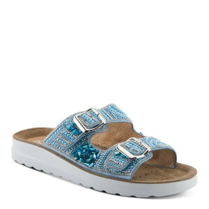 yz tNTX fB[X T_ V[Y Flexus by Spring Step Cytheria Women's Slide Sandals Blue Multi