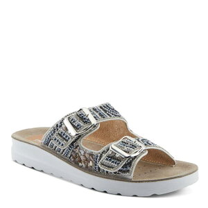 yz tNTX fB[X T_ V[Y Flexus by Spring Step Cytheria Women's Slide Sandals White Multi