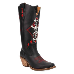 �f�B���S ���f�B�[�X �V���[�Y �u�[�c�E���C���u�[�c ���U�[ Dingo Jack Of Diamonds Women's Leather Boots Black �u���b�N
