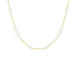 �v�������[�Y ���f�B�[�X �A�N�Z�T���[ �l�b�N���X�E�`���[�J�[�E�y���_���g�g�b�v ���[�X PRIMROSE Simulated Pearl Station Cable Chainecklace Gold Tone �S�[���h