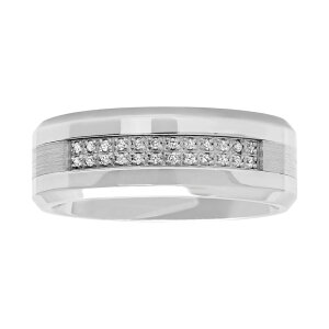 �A���u�����f�b�h �����Y �A�N�Z�T���[ �����O Unbranded Men's 1/10 Carat.W. Diamond Cobalt Band Silvertone �R�o���g