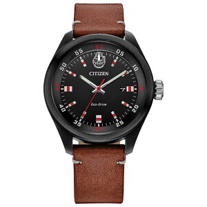 yz V`Y Y rv ANZT[ Citizen Men's Eco-Drive Star Wars Chewbacca Stainless Steel Brown Leather Strap Watch Brown