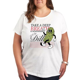 【送料無料】 ライセンス キャラクター レディース Tシャツ トップス Plus No Big Dill Graphic Tee White