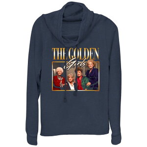 �A�j���L�����N�^�[ ���f�B�[�X �g�b�v�X T�V���c �v���X�T�C�Y �O���t�B�b�N Licensed Character Plusize The Golden Girls Classic Portrait Cowlneck Graphic Lightweight Long Sleeve Navy �l�C�r�[