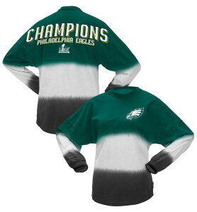 t@ieBNX fB[X gbvX TVc W[W[ Women's Fanatics Midnight Green Philadelphia Eaglesuper BowlIX Champions Horizontal Ombre Spirit Jersey Long Sleeve T-Shirt Eagreen O[