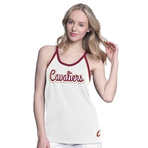 �W�[�X���[ �t�H�[�n�[ �o�C �J�[�� �o���N�X ���f�B�[�X �g�b�v�X T�V���c Women's G-III 4Her by Carl Banks White Cleveland Cavaliers Curveball Racerback Tank Top Cav White �z���C�g
