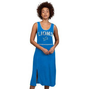�W�[�X���[ �t�H�[�n�[ �o�C �J�[�� �o���N�X ���f�B�[�X �g�b�v�X �����s�[�X �}�L�V Women's G-III 4Her by Carl Banks Royal Detroit Lions Center Field Maxi Dress Lns Blue �u���[