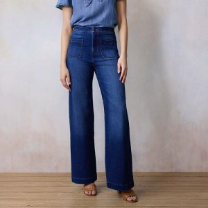 LC Lauren Conrad ���f�B�[�X �{�g���X �f�j���p���c ���C�h���b�O Women's LC Lauren Conrad Super High Rise Wide Leg Denim Trousers Allison Wa �f�j��