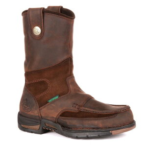 �W���[�W�A�u�[�c �����Y �V���[�Y �u�[�c�E���C���u�[�c Georgia Boots Athens Men's 10-in. Waterproof Wellington Work Boots Brown �u���E��