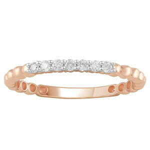 �A���u�����f�b�h ���f�B�[�X �A�N�Z�T���[ �����O Unbranded 10k Gold 1/8 Carat.W. Diamond Stackable Band Ring Pink �s���N
