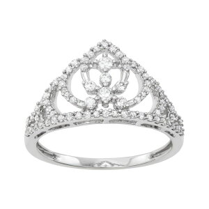 �A���u�����f�b�h ���f�B�[�X �A�N�Z�T���[ �����O Unbranded Sterling Silver 1/2 Carat.W. Diamond Tiara Ring Sterling �V���o�[