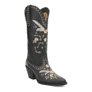 �f�B���S ���f�B�[�X �V���[�Y �u�[�c�E���C���u�[�c ���U�[ Dingo Full Bloom Women's Leather Western Boots Black �u���b�N