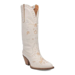 �f�B���S ���f�B�[�X �V���[�Y �u�[�c�E���C���u�[�c ���U�[ Dingo Full Bloom Women's Leather Western Boots White �z���C�g