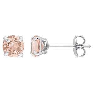 yz Xe O[X fB[X sAXECO ANZT[ Stella Grace 10K White Gold Morganite Solitaire Stud Earrings 10k Whgold