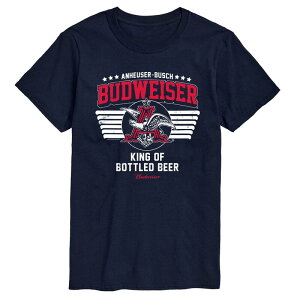 �A�j���L�����N�^�[ �����Y �g�b�v�X T�V���c Licensed Character Men's Budweiser USA Collegiatee Navy �l�C�r�[