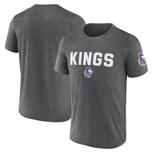�A���u�����f�b�h �����Y �g�b�v�X T�V���c Unbranded Men's Heather Charcoal Sacramento Kings Block Practice Performance T-Shirt Kng Charco �`���R�[��