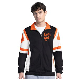 �X�^�[�^�[ �����Y �A�E�^�[ �W���P�b�g�E�u���]�� Men'starter Black/Orange San Francisco Giants Contender Tricot Full-Zip Track Jacket Gnt Black �u���b�N