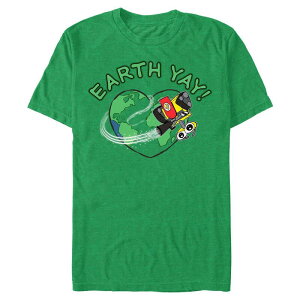�A�j���L�����N�^�[ �����Y �g�b�v�X T�V���c �g�[�� �O���t�B�b�N Licensed Character Big & Tall Earth Yay Graphic Tee Kelly Heather �w�U�[