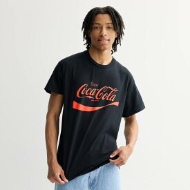 【送料無料】 ライセンス キャラクター メンズ Tシャツ トップス Men's Coca-Cola Mark Graphic Tee Black