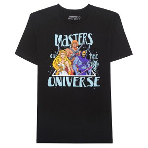 �A�j���L�����N�^�[ �����Y �g�b�v�X T�V���c �O���t�B�b�N Licensed Character Men's Masters of the Universe He-Man She-Ra & Skeletor Graphic Tee Black �u���b�N