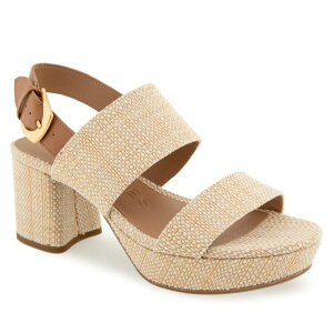 �G�A���\�[���Y ���f�B�[�X �V���[�Y �p���v�X �v���b�g�t�H�[�� �T���_�� Aerosoles Camilia Women's Platform Sandals Tan Raff �^��
