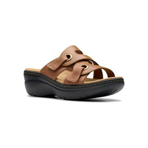yz N[NX fB[X T_ V[Y Clarks Merliah2 Cove Women's Slide Platform Sandals Tan Leather