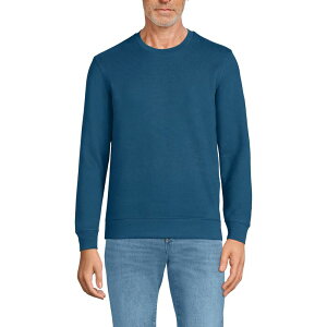 �����Y�G���h �����Y �g�b�v�X T�V���c �X�E�F�b�g Men's Lands' End Long Sleeve Seriousweats Crew Sweatshirt Evening Blue �u���[