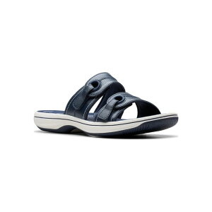 N[NX fB[X V[Y T_ Clarks Breeze Maye Cloudstepper Women's Flip Flop Sandals Navy lCr[