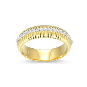 Aufbh fB[X ANZT[ O Unbranded 18k Gold and Rhodium Over Sterling Silver 1/4 Carat.W. Lab-Grown Diamond Fluted Ringold Tone S[h